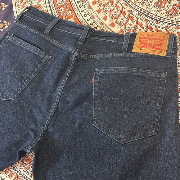 514 Men’s Levi Strauss & Co. W36 L32 Dark Navy Denim Straight Leg Stretch - Picture 8 of 8